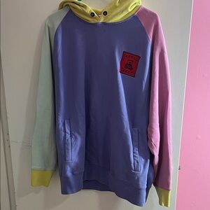 Teddy Fresh Lavender, Pink, Mint & Yellow Colorblock Crewneck